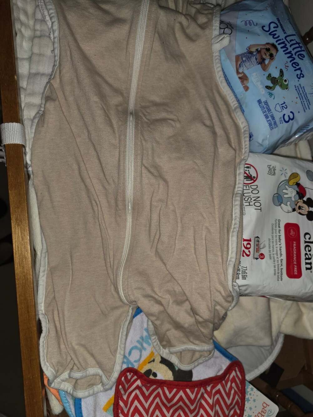 Baby bundle/Huggies Little Swimmers/bibs/slip sack/burp cloths